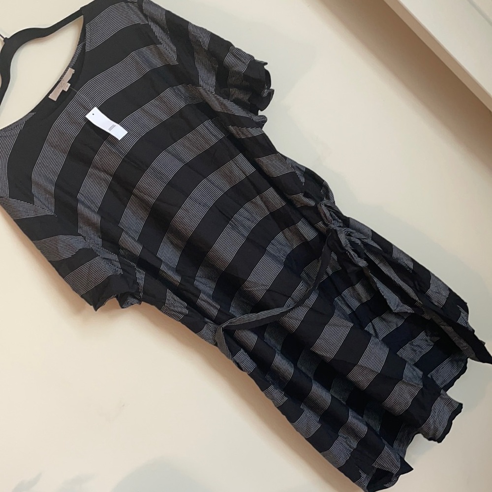 Loft Striped Tie-Waist Dress